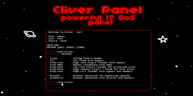 Threat Actor announce new DDoS Panel “Cliver”