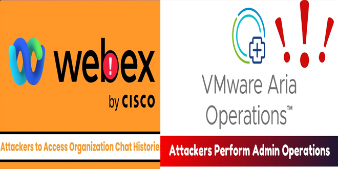 Vulnarabilitties found in Cisco webex and VMware Aria operation