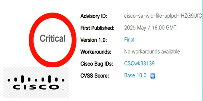 Critical (CVSS 10) Flaw in Cisco IOS XE WLCs Allows RRA