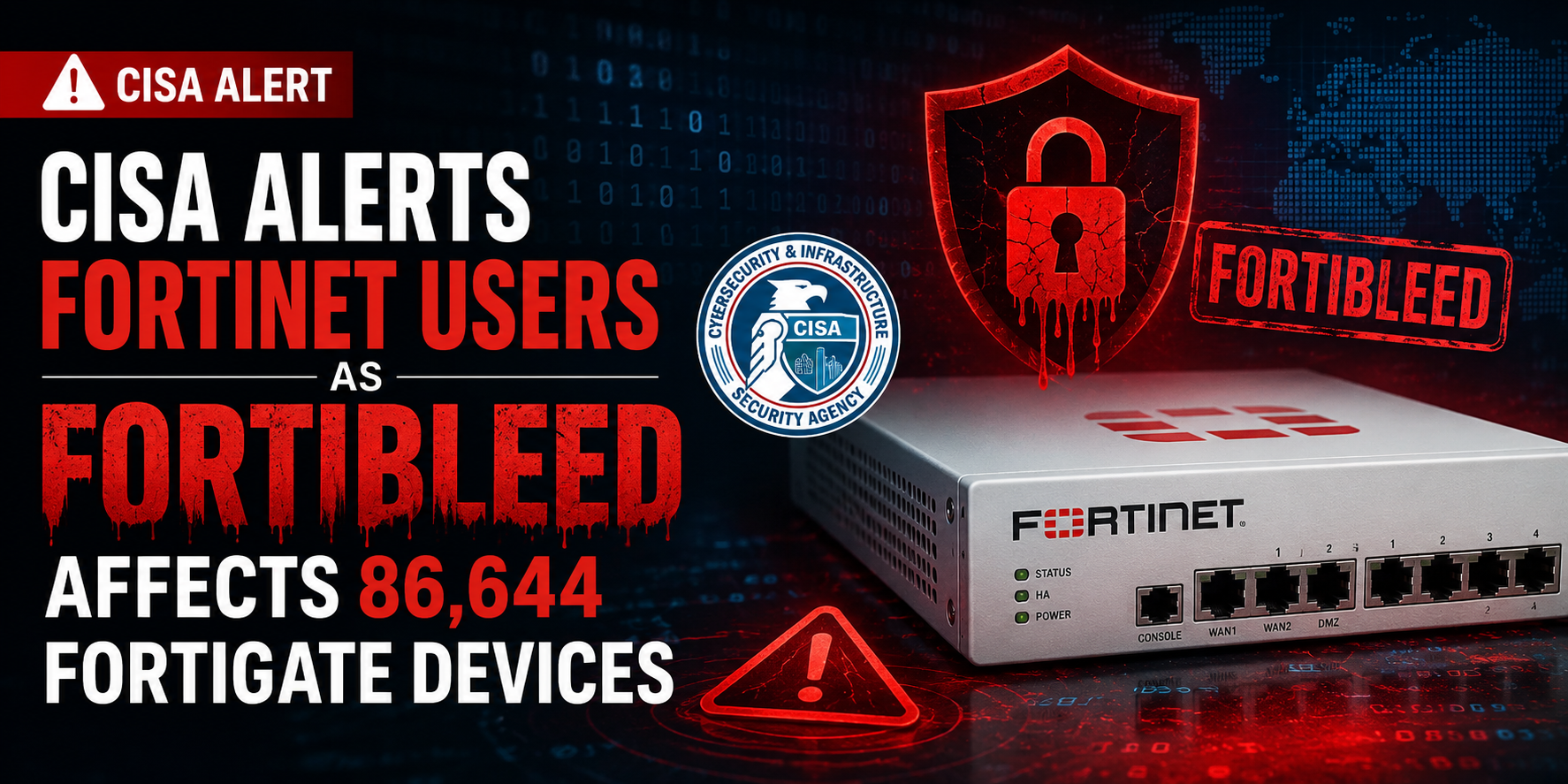 CISA Alerts Fortinet Users as FortiBleed Affects 86,644 FortiGate Devices