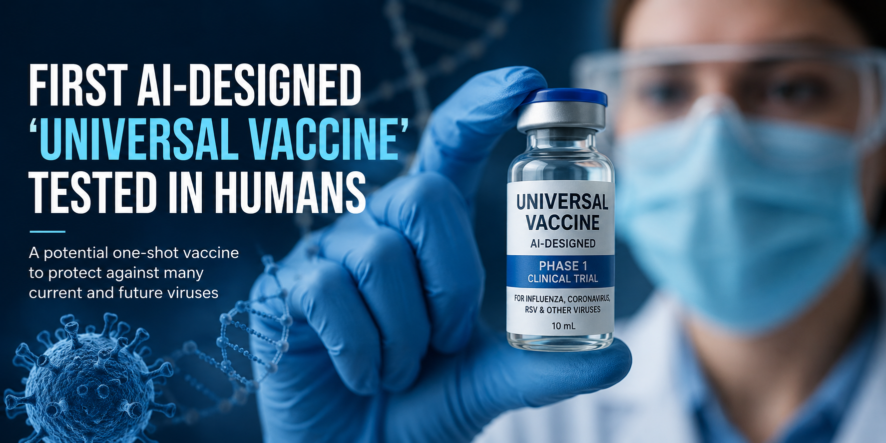 AI-designed First ‘universal vaccine’ tested in humans