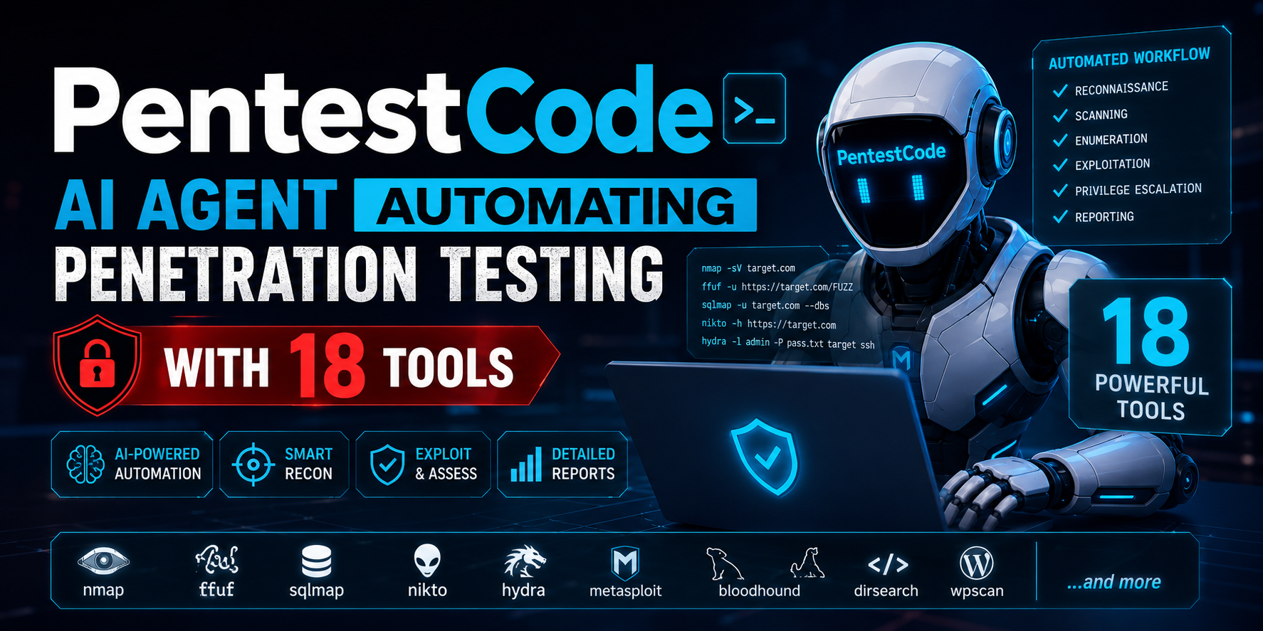 “PentestCode” AI Agent Automating Penetration Testing with 18 Tools