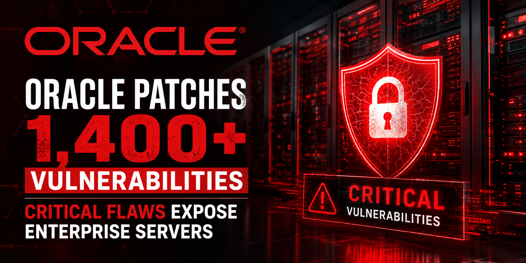Oracle fixes 1,400+ vulnerabilities; critical flaws threaten enterprise servers