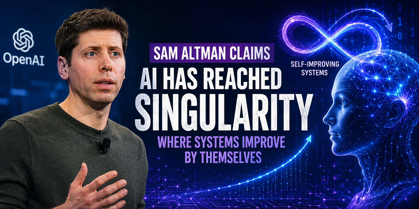 Sam Altman Claims AI “singularity” has arrived, Where Systems Improve by Themselves