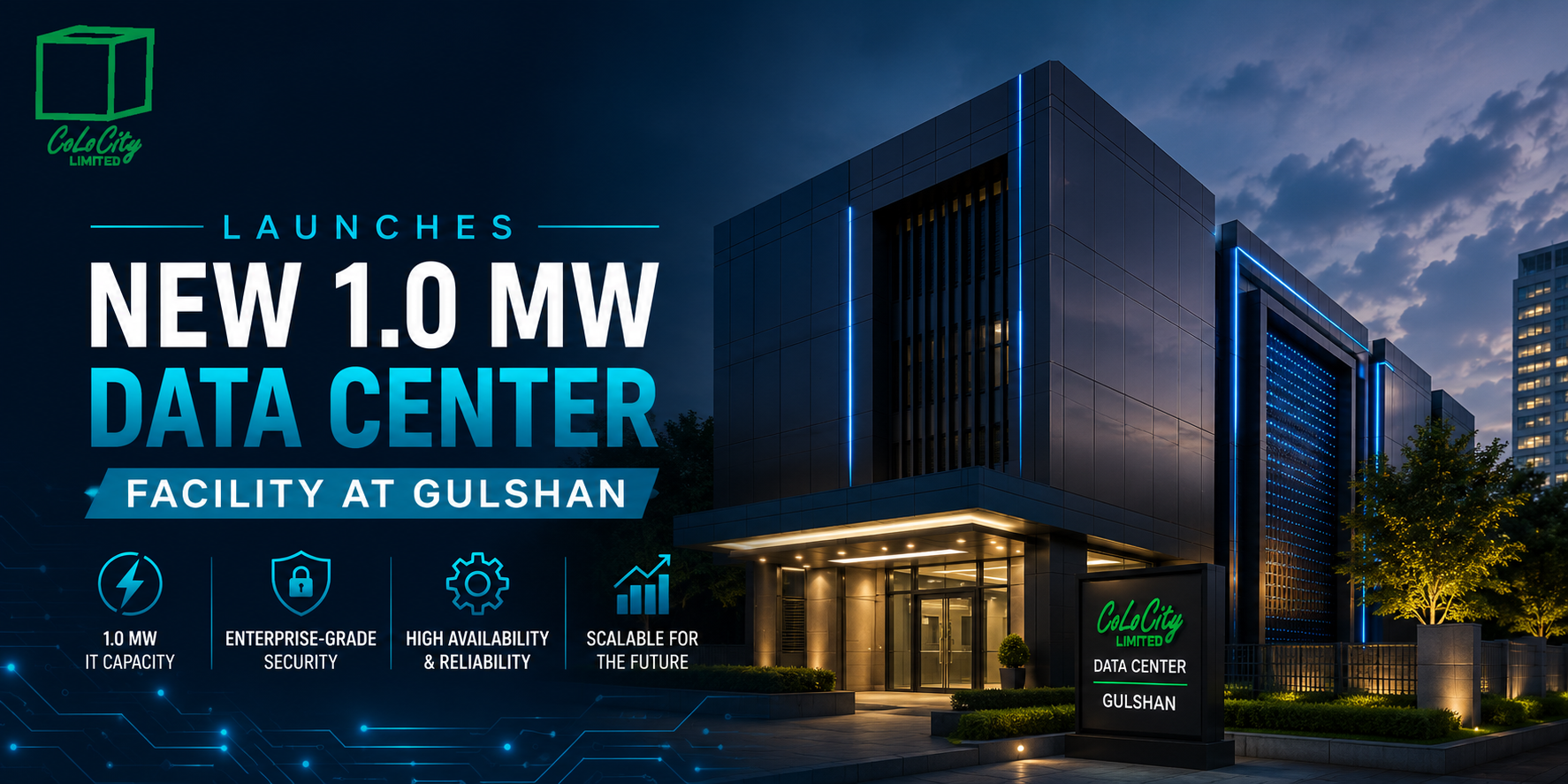 CoLoCity Launches New 1.0 MW Data Center Facility at Gulshan