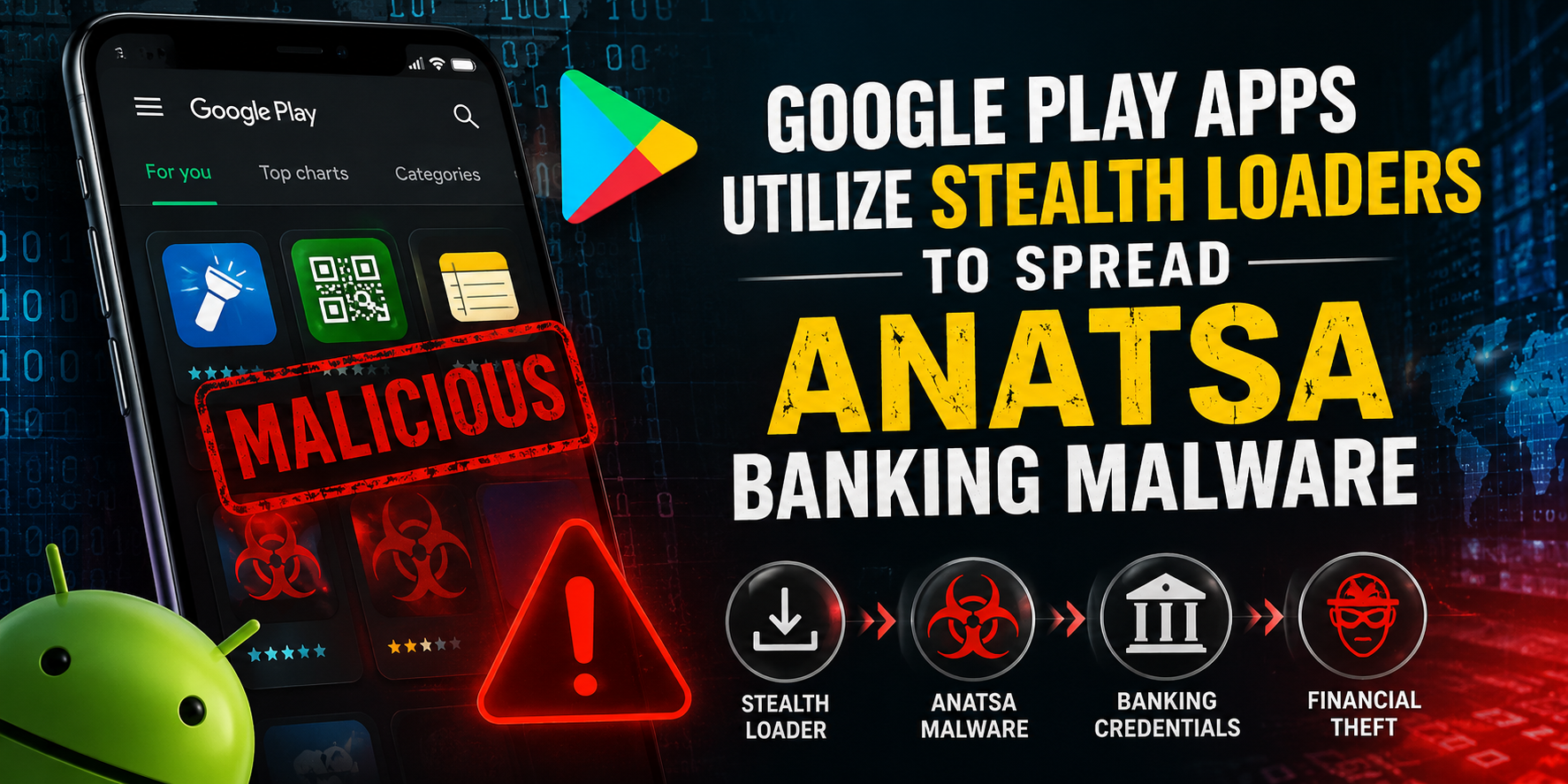 Google Play Apps Utilize Stealth Loaders to Spread Anatsa Banking Malware