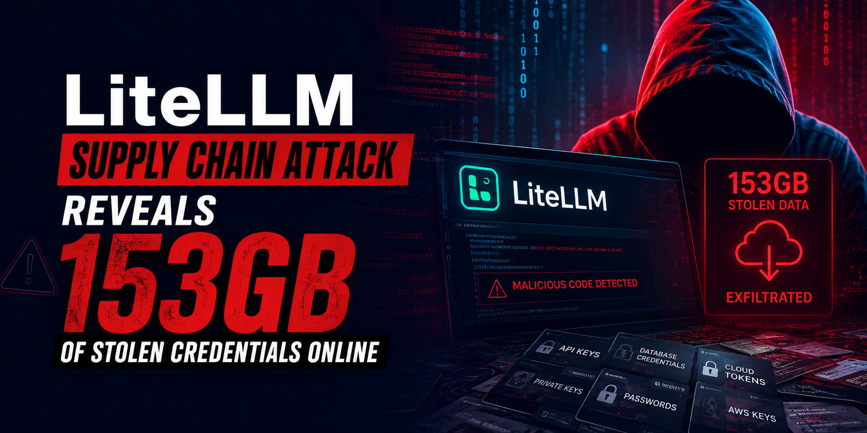 LiteLLM supply chain attack reveals 153GB of stolen credentials online