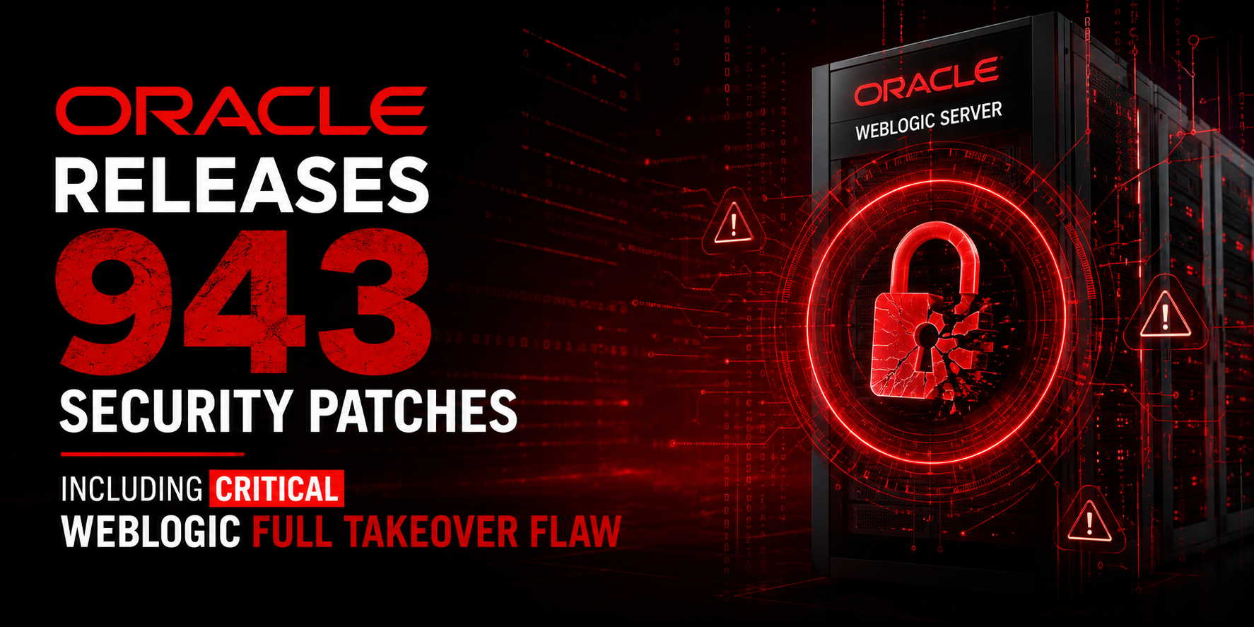Oracle Issues 943 Security Patches, Including Critical WebLogic Flaw