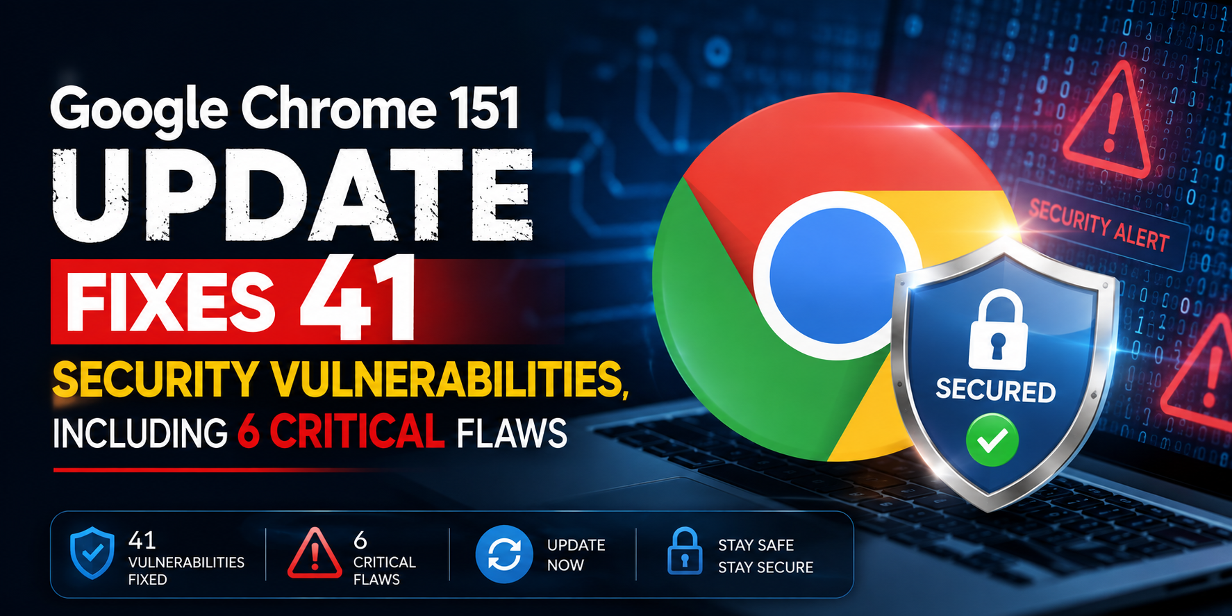 Google Chrome 151 Update Fixes 41 Flaws, 6 Critical