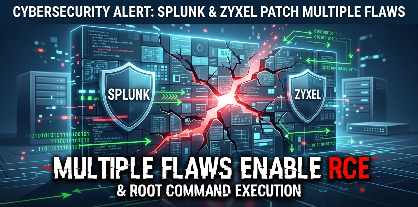 Splunk, Zyxel Patch Multiple Flaws Enabling RCE and Root Command Execution