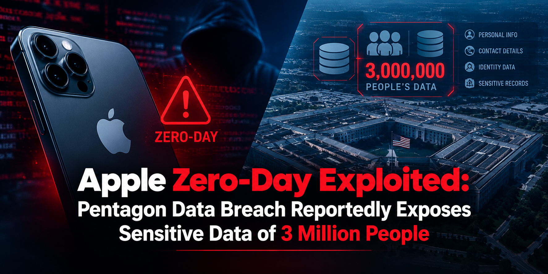 Apple Zero-Day Exploited: Pentagon Data Breach Reportedly Exposes Sensitive Data of 3 Million People
