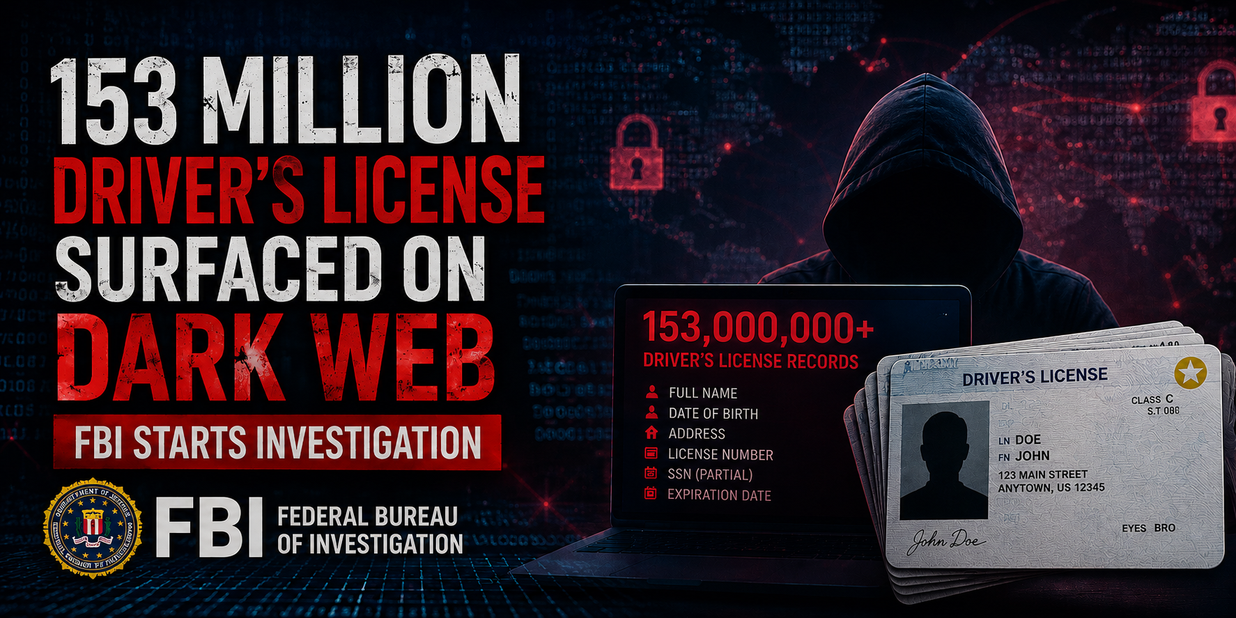 153 Million Driver’s License Surfaced on Dark Web: FBI Starts Investigation