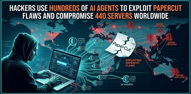 Hackers exploit PaperCut flaws using hundreds of AI agents, compromising 440 servers globally