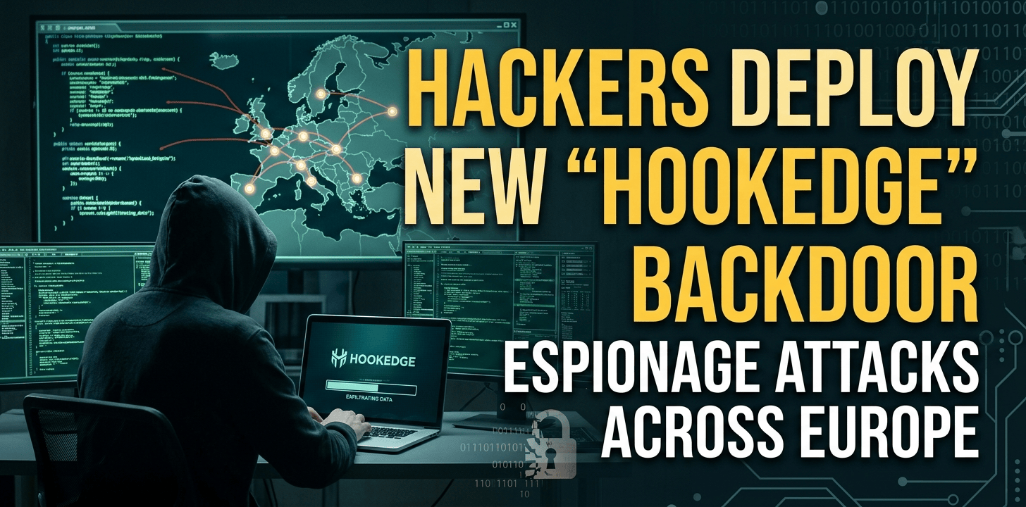 New HOOKEDGE Backdoor Deployed by Hackers in European Espionage
