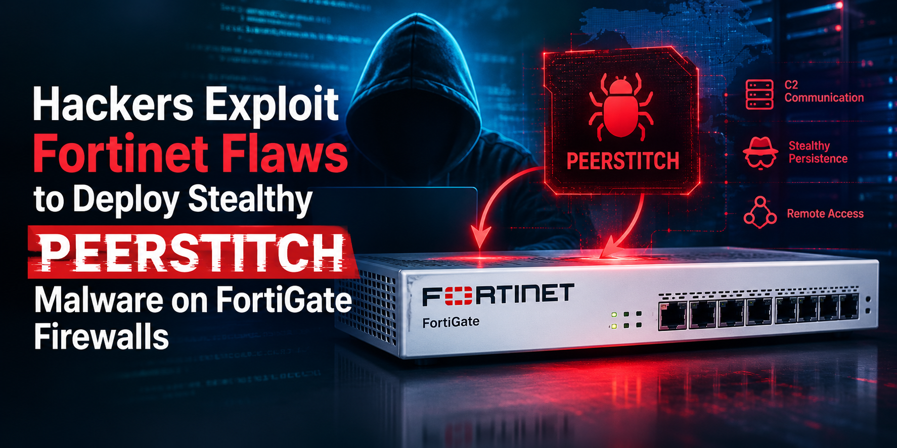 Hackers Exploit Fortinet Flaws to Deploy Stealthy PEERSTITCH Malware on FortiGate Firewalls